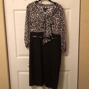 WHBM Leopard Dress, Size 12